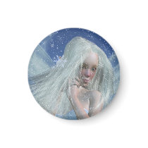 Cold Winter Fairy Portrait magnets