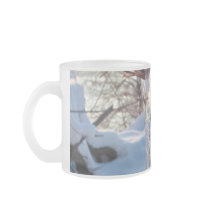cold winter icicles after first snow storm mugs