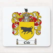 COLE FAMILY CREST -  COLE COAT OF ARMS mousepads