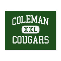 Coleman - Cougars - High - Coleman Wisconsin postcards by customteamsportswear Coleman - Cougars - High - Coleman Wisconsin postcards