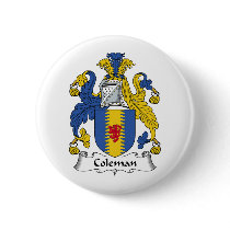 Coleman Family Crest buttons by coatsofarms Coleman Family Crest buttons