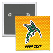 Colibrí lindo; Amarillo-naranja Pins