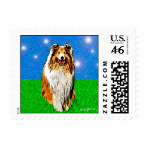 "Coliie under the Stars" Postage Stamp
