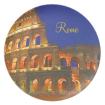 Coliseum In Rome Italy plates