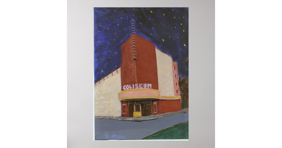 Coliseum Theater New Orleans Poster Zazzle