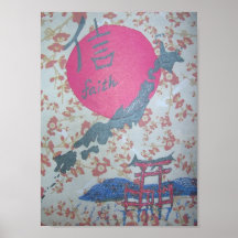 Collage, Faith Kanji Posters