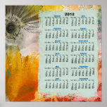 collage flower abstract 2012 Wall Calendar Poster