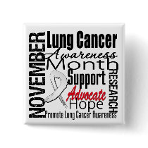 Collage - Lung Cancer Awareness Month buttons by cancerapparel Collage - Lung Cancer Awareness Month buttons