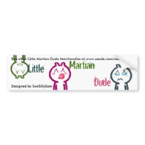 collage martians bumper stickers