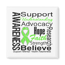 Collage - Mental Health Awareness Refrigerator Magnet