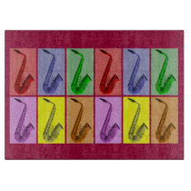 Collage of Colorful Saxophones at Zazzle