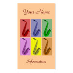 Collage of Colorful Saxophones Business Card