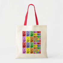 Collage of Colorful Saxophones Fibonacci Tote Canvas Bags at  Zazzle