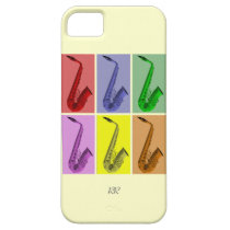 Collage of Colorful Saxophones iPhone 5 Case at Zazzle