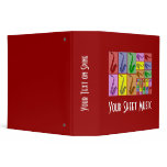Collage of Colorful Saxophones Music Binder 2"