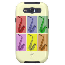 Collage of Colorful Saxophones Samsung Galaxy S3 Galaxy SIII  Cases at Zazzle