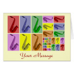 Collage of Fibonacci Saxophones Pattern Card