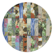 COLLAGE OF PAINTINGS DINNER PLATES