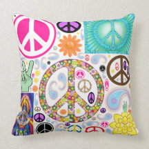Collage of Peace Throw Pillow