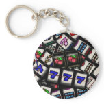 Collage of Slot Machine Reels Keychain