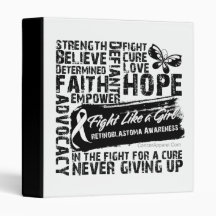 Collage of Words - Retinoblastoma Vinyl Binders