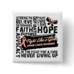 Collage of Words - Uterine Cancer Buttons