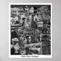 Collage Poster, Saint Clair Michigan