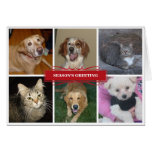 Collage six photo Christmas holiday greeting story Card
