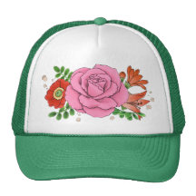 Collage trucker cap hat (green)
