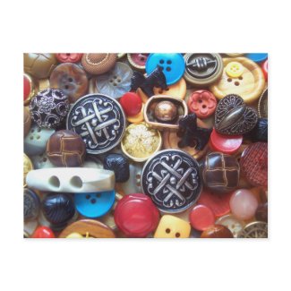 Collage with Black Scottie Dog Buttons postcard