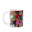 Collage with Christmas Tree Buttons mugs