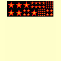 Collage with stars t-shirts