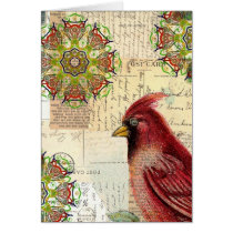 Collaged Old Letters and Postcards with Bird cards