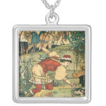 Collar de la plata esterlina de princesa Belle Squ