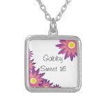 Collar rosado y púrpura del dulce 16 de las flores