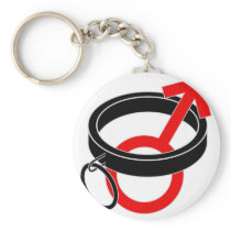 Collared male symbol. key chains