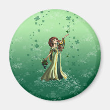 Collecting Shammrocks Fridge Magnet