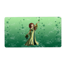 Collecting Shamrocks Personalized Shipping Label
