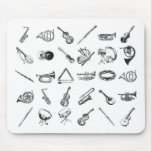 Collection of classical musical instruments mousepads