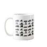 Collection of old and classic cars mugs