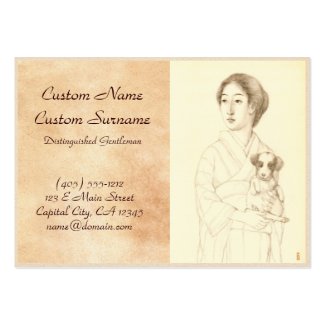 Collection of Sketches of Beauties, Graphite art Business Card