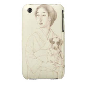 Collection of Sketches of Beauties, Graphite art iPhone 3 Case