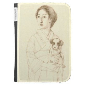 Collection of Sketches of Beauties, Graphite art Kindle 3G Case