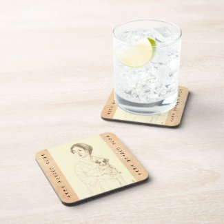 Collection of Sketches of Beauties, Graphite art Beverage Coasters