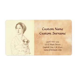 Collection of Sketches of Beauties, Graphite art Labels