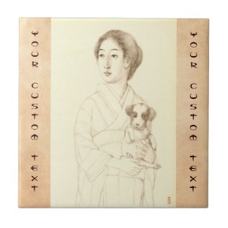 Collection of Sketches of Beauties, Graphite art Tile