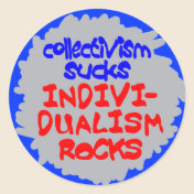 Collectivism Sucks Stickers