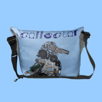 "Collector" Found-Object Magpie Sculpture messenger bags