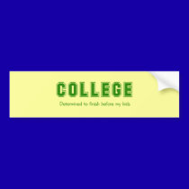 College bumper stickers