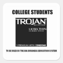 College Condoms Stickers